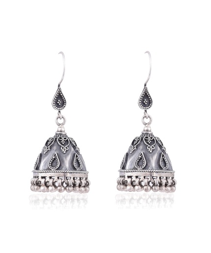 Sterling Silver oxdised earring | Save 33% - Rajasthan Living