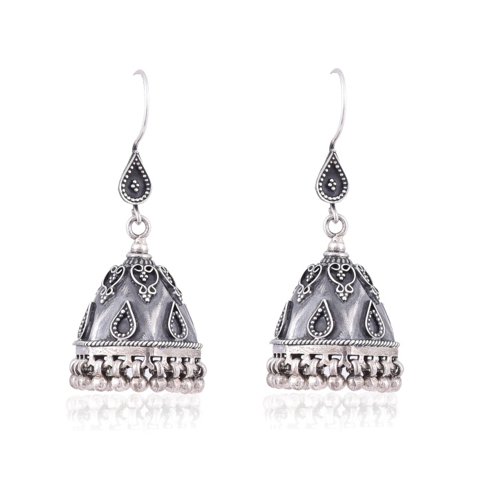 Sterling Silver oxdised earring | Save 33% - Rajasthan Living 6