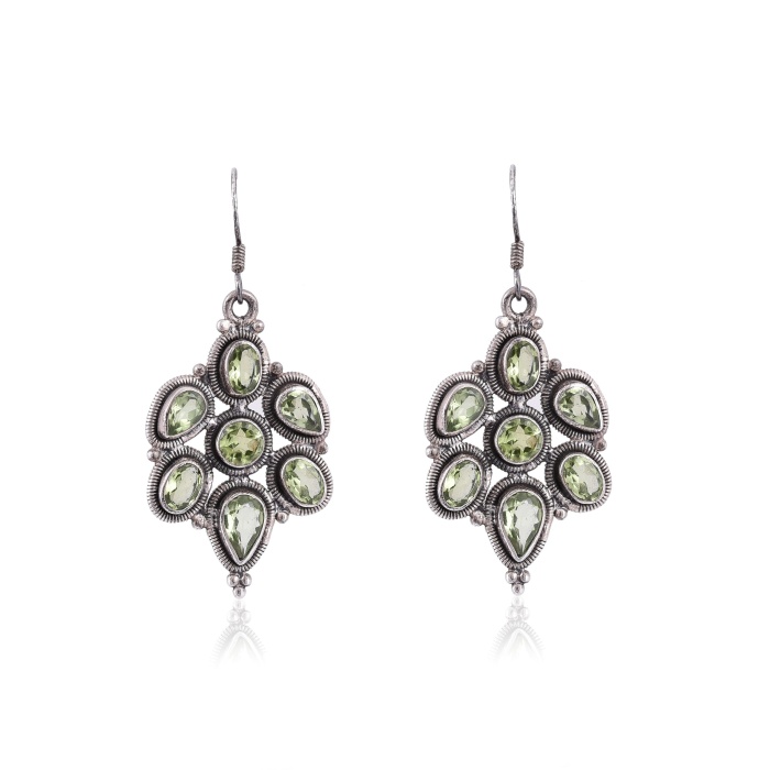 Sterling Silver green amethyst earring | Save 33% - Rajasthan Living 5