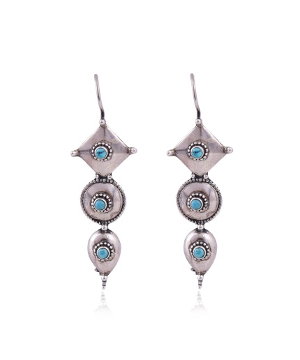Sterling Silver turquoise earring | Save 33% - Rajasthan Living