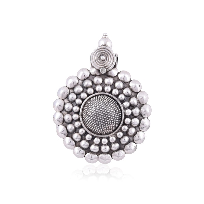 Sterling Silver dotted pendant | Save 33% - Rajasthan Living 6