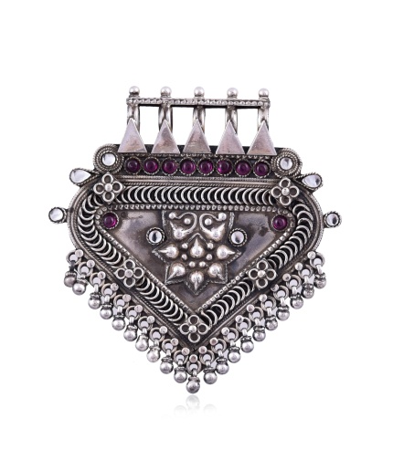 Silver oxidised Pendant | Save 33% - Rajasthan Living