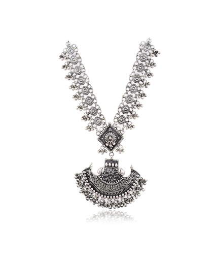 Sterling Silver rawa work necklace | Save 33% - Rajasthan Living