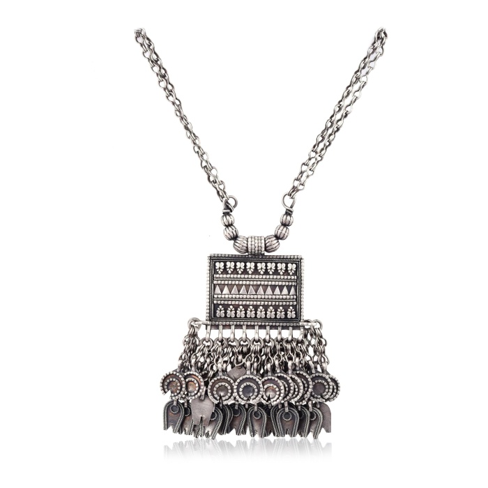 925 Silver oxidised necklace | Save 33% - Rajasthan Living 5