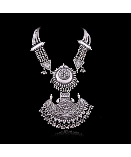 Silver Tribal Statement Necklace | Save 33% - Rajasthan Living