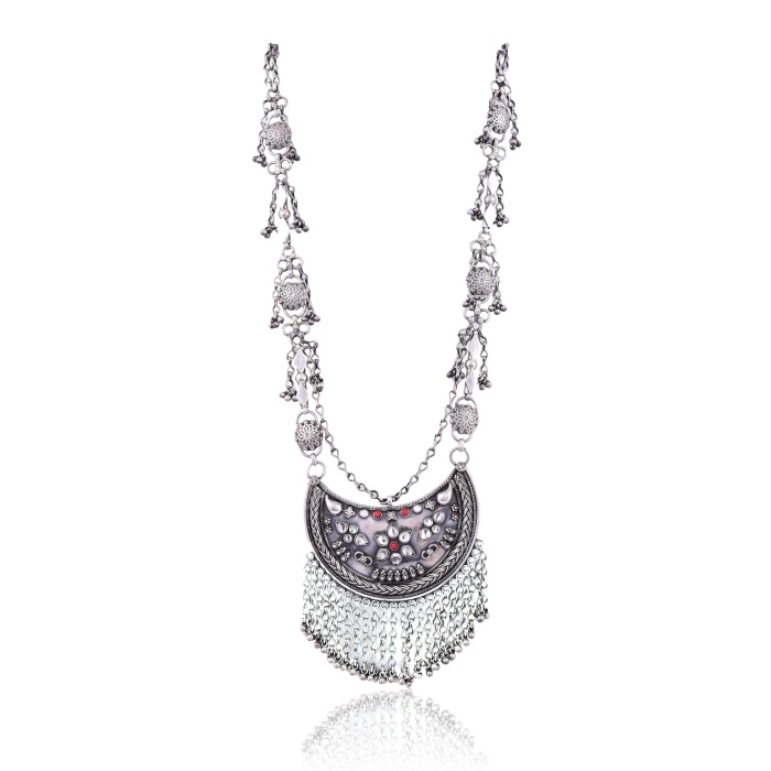 Silver antique Necklace | Save 33% - Rajasthan Living 5