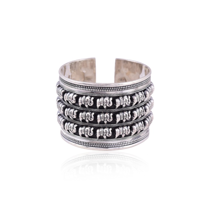 Sterling Silver Elephant Cuff | Save 33% - Rajasthan Living 6