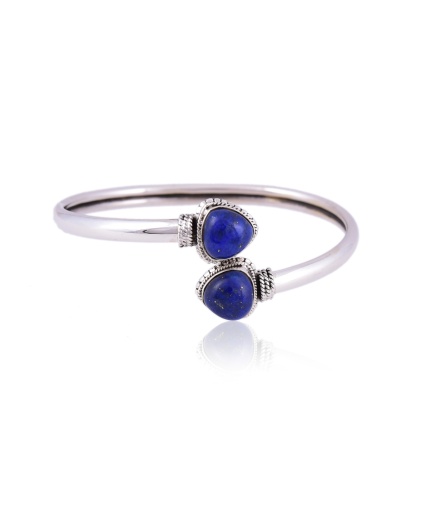 Sterling Silver Lapis cuff Bangle | Save 33% - Rajasthan Living