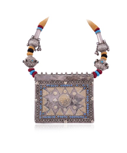 Vintage Silver Gold Plated stone Afghan Thread necklace | Save 33% - Rajasthan Living