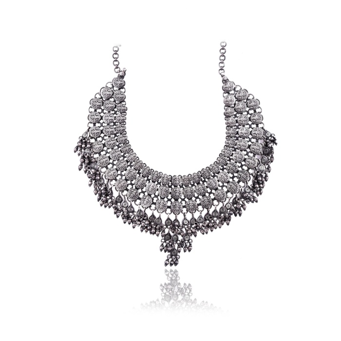 Sterling Silver Oxidised Necklace | Save 33% - Rajasthan Living 5