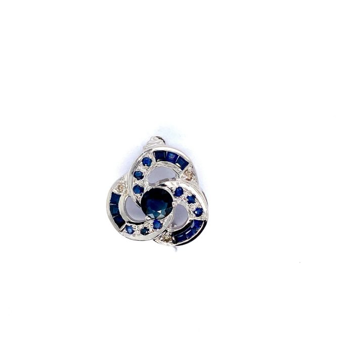 Sapphire Brooch in 925 Sterling Silver | Save 33% - Rajasthan Living 5