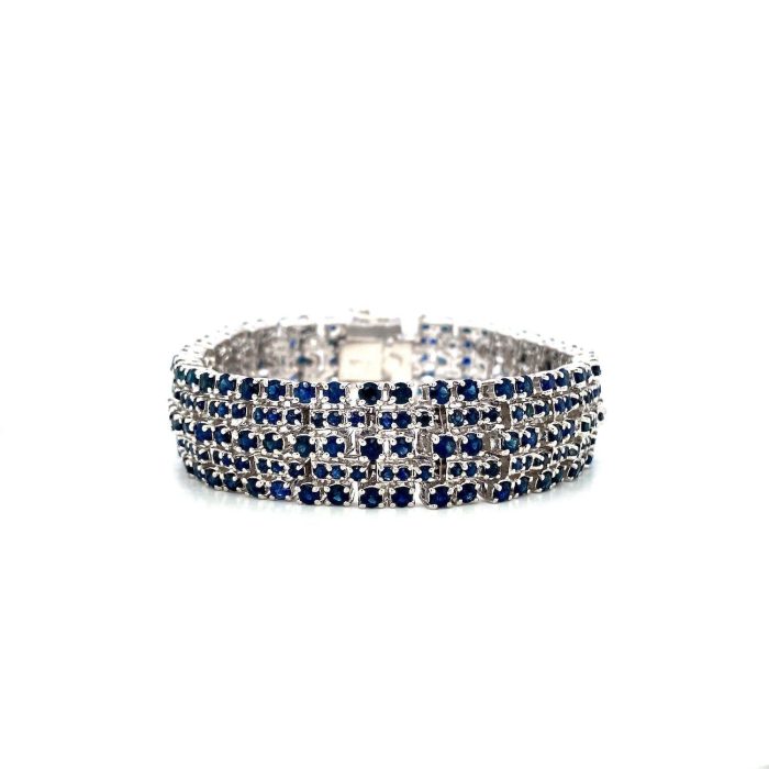 Sapphire Bracelet in 925 Sterling Silver | Save 33% - Rajasthan Living 5