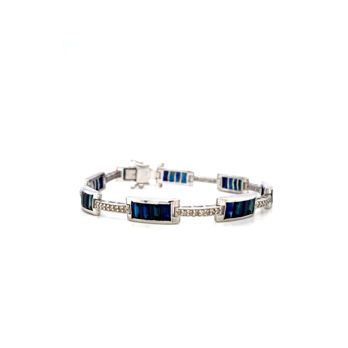 Sapphire Bracelet in 925 Sterling Silver | Save 33% - Rajasthan Living 5