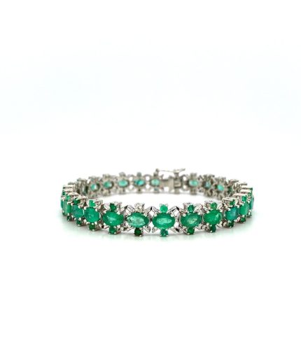 Emerald Bracelet in 925 Sterling Silver Bracelet
