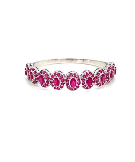 Ruby Bangle in 925 Sterling Silver | Save 33% - Rajasthan Living