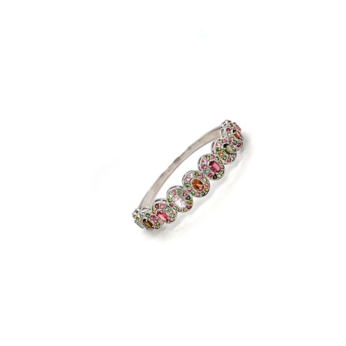 Multi Tourmaline Bangle in 925 Sterling Silver | Save 33% - Rajasthan Living 6