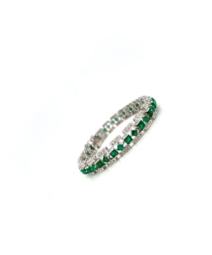 Emerald Bracelet in 925 Sterling Silver | Save 33% - Rajasthan Living 3