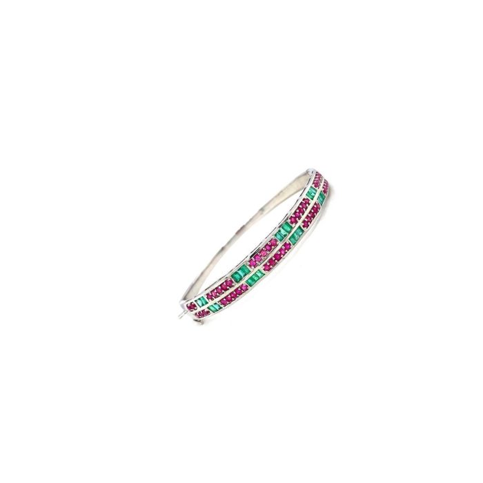 Multi Colour Stone Bangle in 925 Sterling Silver | Save 33% - Rajasthan Living 6