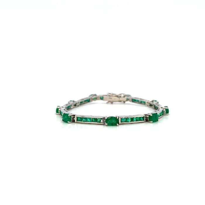 Emerald Bracelet in 925 Sterling Silver | Save 33% - Rajasthan Living 5