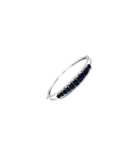 Sapphire Bangle in 925 Sterling Silver | Save 33% - Rajasthan Living 3