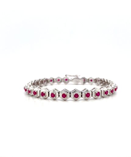 Ruby Bracelet in 925 Sterling Silver | Save 33% - Rajasthan Living