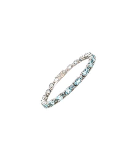 Aquamarine Bracelet in 925 Sterling Silver | Save 33% - Rajasthan Living 3