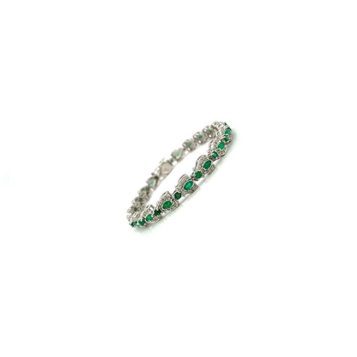 Emerald Bracelet in 925 Sterling Silver | Save 33% - Rajasthan Living 6