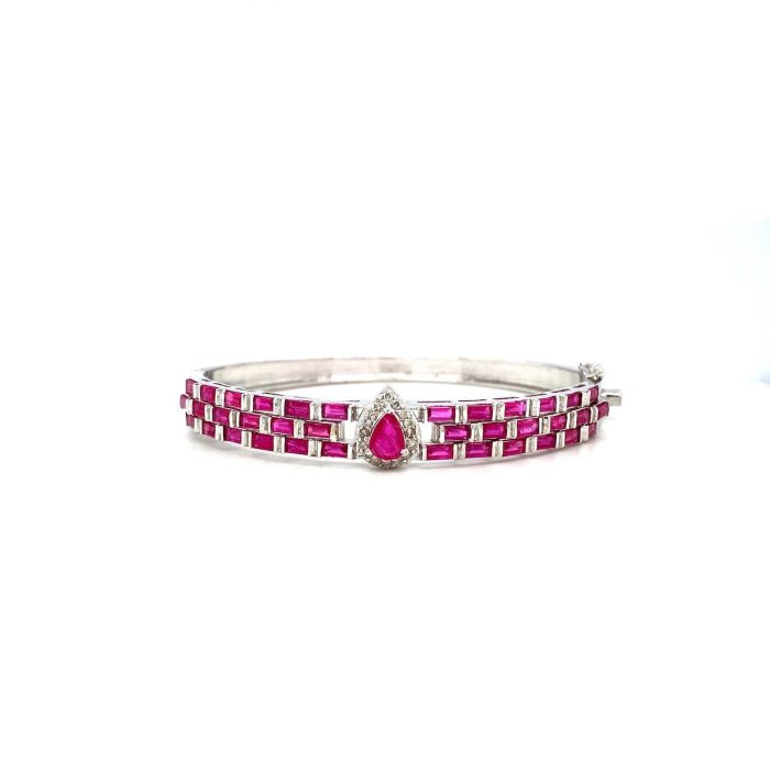 Ruby Bangle in 925 Sterling Silver | Save 33% - Rajasthan Living 5