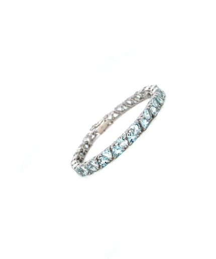 Aquamarine Bracelet in 925 Sterling Silver | Save 33% - Rajasthan Living 3