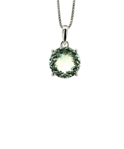 Green Amethyst Pendant in 925 Sterling Silver | Save 33% - Rajasthan Living