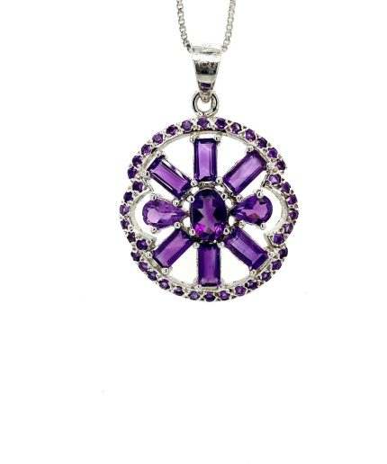 Amethyst Pendant in 925 Sterling Silver | Save 33% - Rajasthan Living