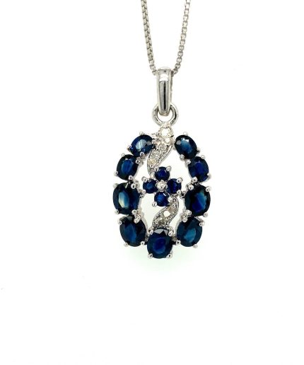 Sapphire Pendant in 925 Sterling Silver | Save 33% - Rajasthan Living 5