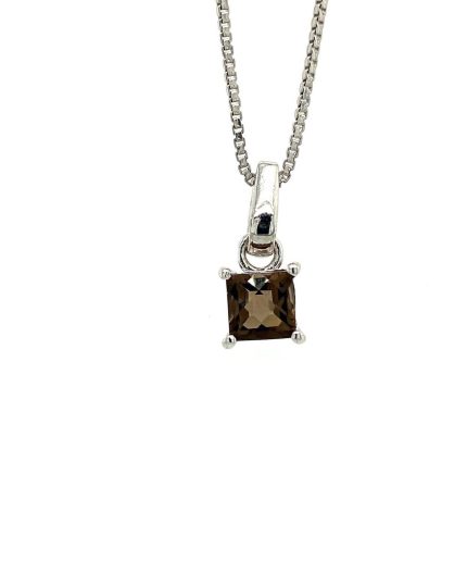 Smoky Topaz Pendant in 925 Sterling Silver | Save 33% - Rajasthan Living