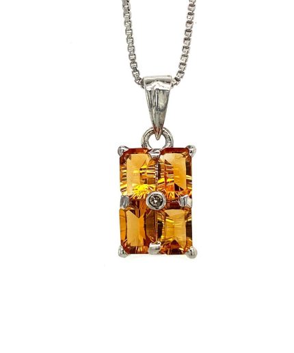 Citrine Pendant in 925 Sterling Silver | Save 33% - Rajasthan Living