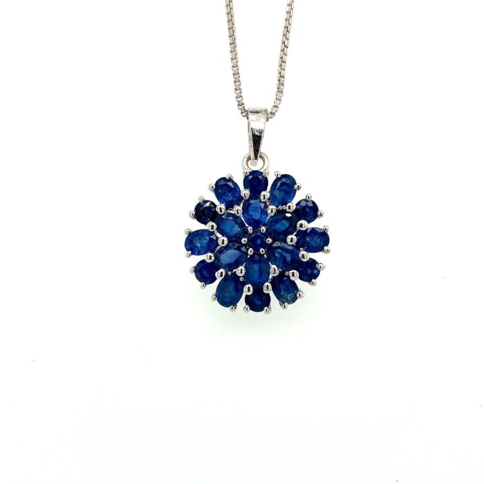 Sapphire Pendant in 925 Sterling Silver | Save 33% - Rajasthan Living 5