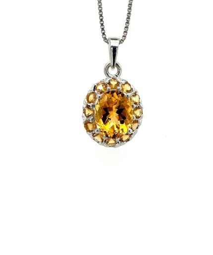 Citrine Pendant in 925 Sterling Silver | Save 33% - Rajasthan Living