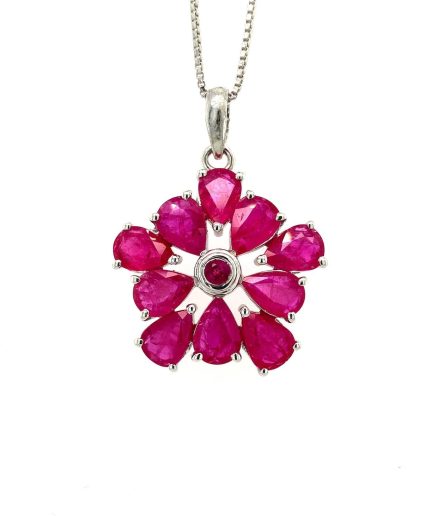 Ruby Pendant in 925 Sterling Silver | Save 33% - Rajasthan Living