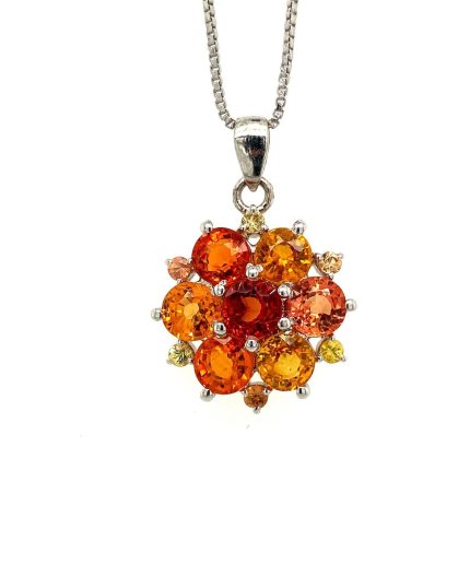 Multi Sapphire Pendant in 925 Sterling Silver | Save 33% - Rajasthan Living