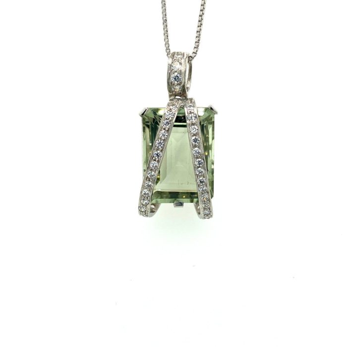Green Amethyst Pendant in 925 Sterling Silver | Save 33% - Rajasthan Living 5