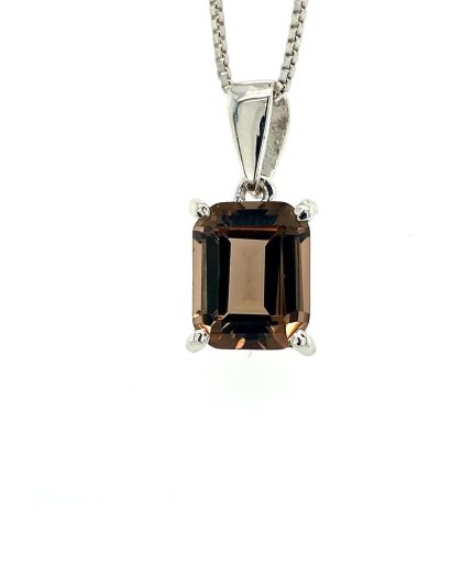 Smoky Topaz Pendant in 925 Sterling Silver | Save 33% - Rajasthan Living