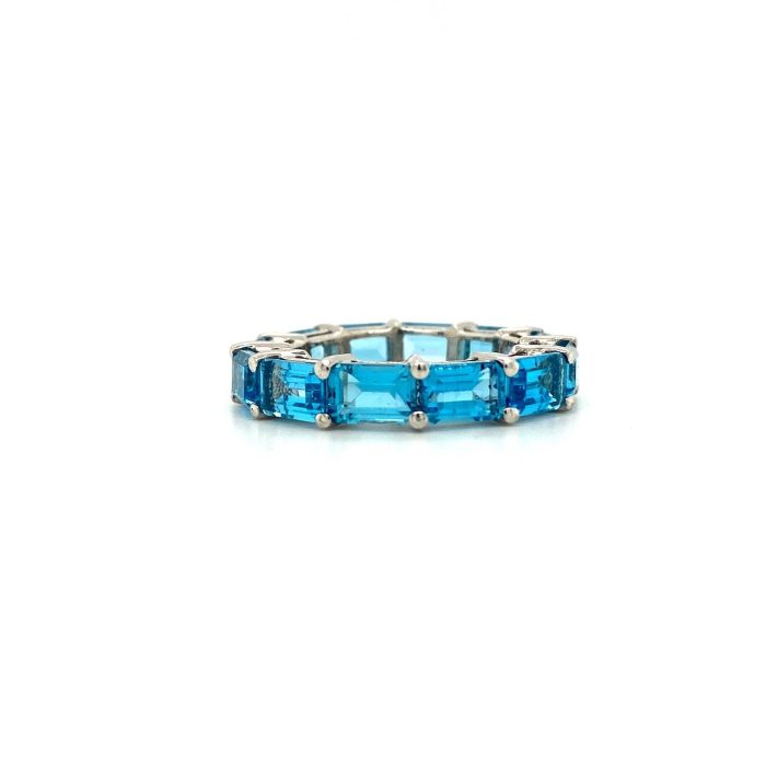 Blue Topaz Ring in 925 Sterling Silver | Save 33% - Rajasthan Living 5