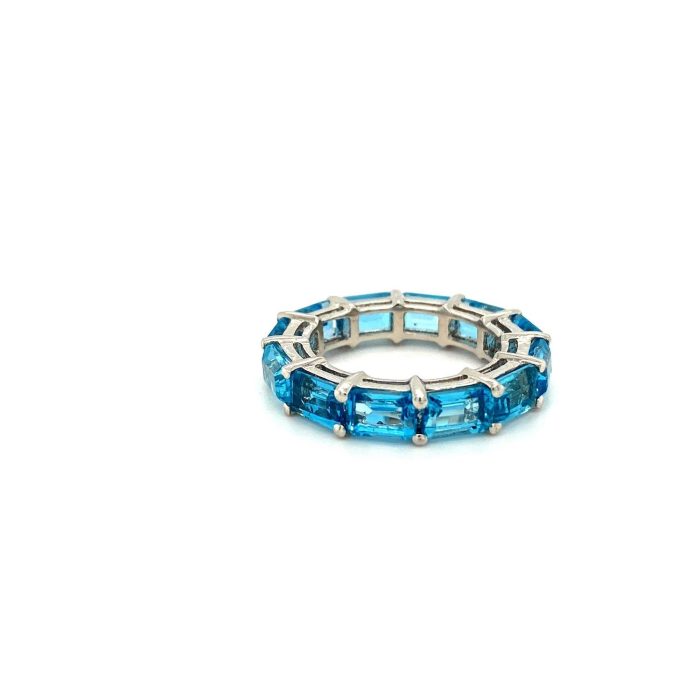 Blue Topaz Ring in 925 Sterling Silver | Save 33% - Rajasthan Living 6