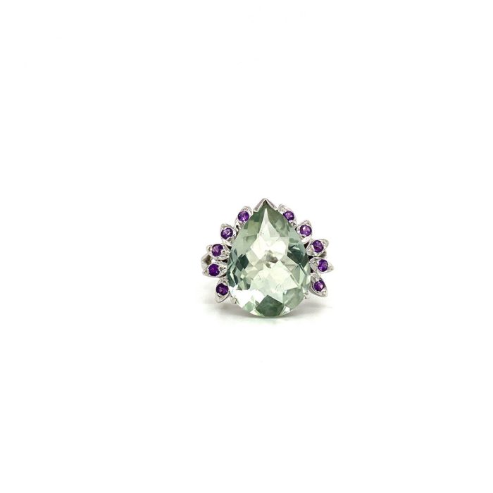 Green Amethyst Ring in 925 Sterling Silver | Save 33% - Rajasthan Living 5