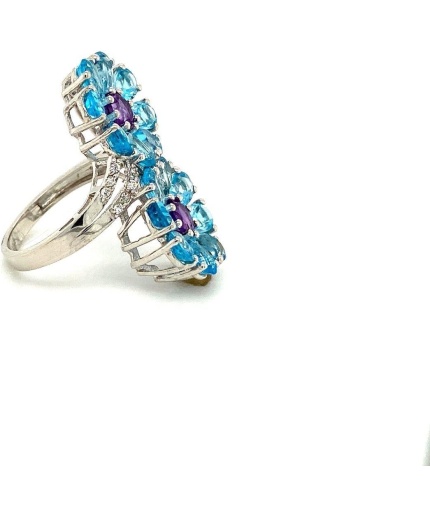 Blue Topaz Ring in 925 Sterling Silver Rings 3