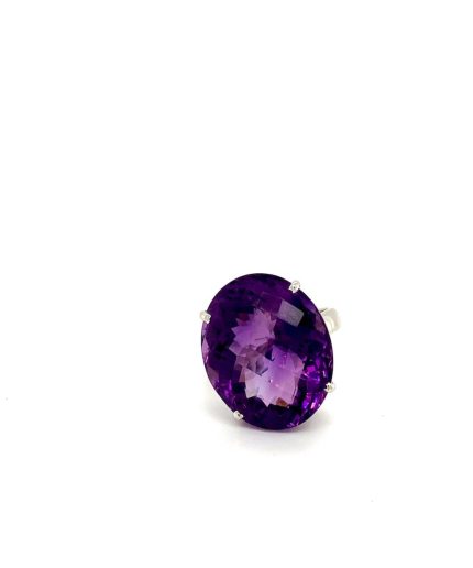 Amethyst Ring in 925 Sterling Silver | Save 33% - Rajasthan Living