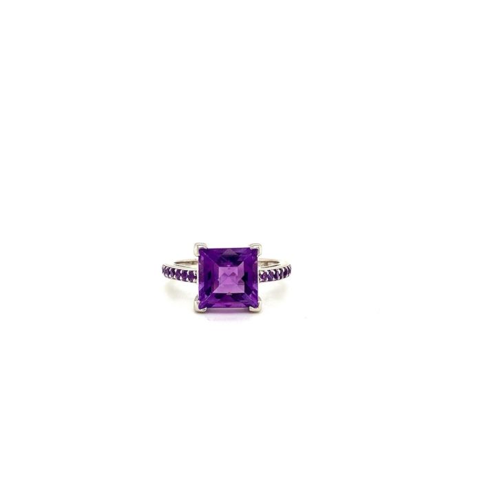 Amethyst Ring in 925 Sterling Silver | Save 33% - Rajasthan Living 5