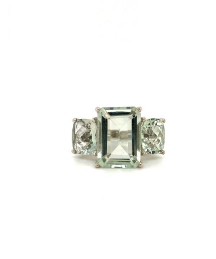 Green Amethyst Ring in 925 Sterling Silver | Save 33% - Rajasthan Living