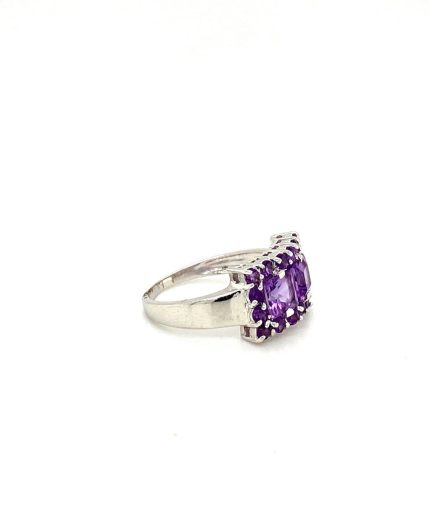 Amethyst Ring in 925 Sterling Silver | Save 33% - Rajasthan Living 3