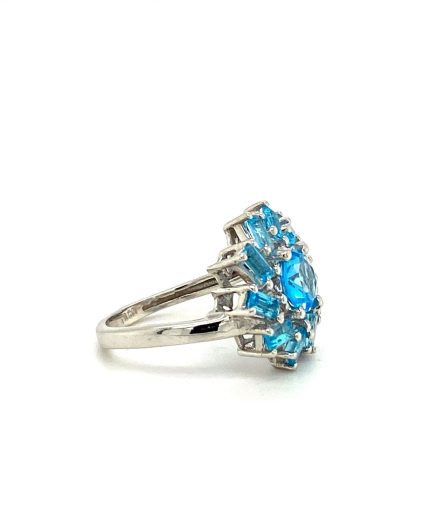 Blue Topaz Ring in 925 Sterling Silver | Save 33% - Rajasthan Living 3