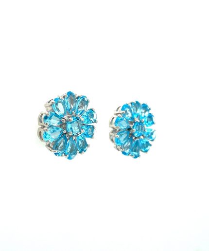 Blue Topaz Earrings in 925 Sterling Silver | Save 33% - Rajasthan Living 3
